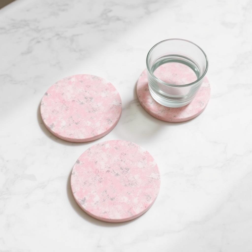 VELARO Rosata Terrazzo-Untersetzer Set